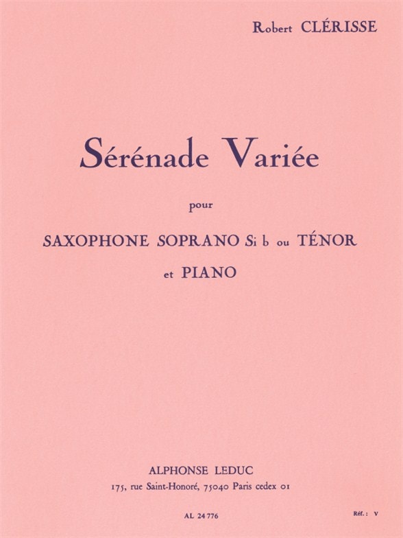 Clrisse: Srnade Varie for Soprano Saxophone published by Leduc