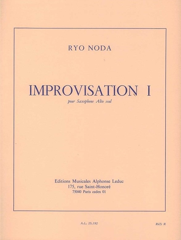 Noda: Improvisation I for Solo Saxophone published by Leduc