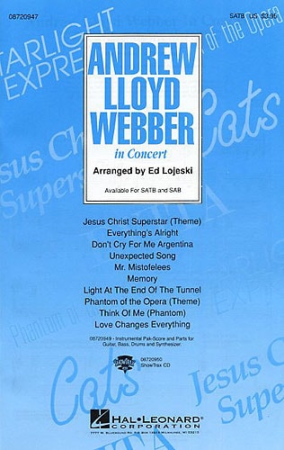 Lloyd Webber: In Concert SATB published by Hal Leonard