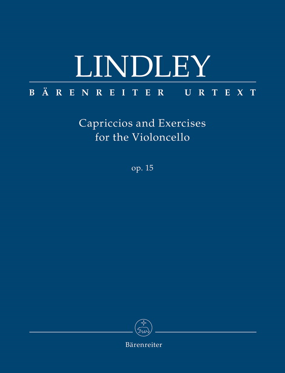 Lindley: Capriccios & Exercises Opus 15 for Cello published by Barenreiter