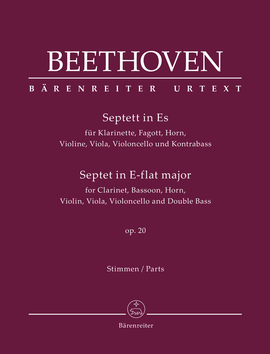 Beethoven: Septet in E flat Opus 20 published by Barenreiter