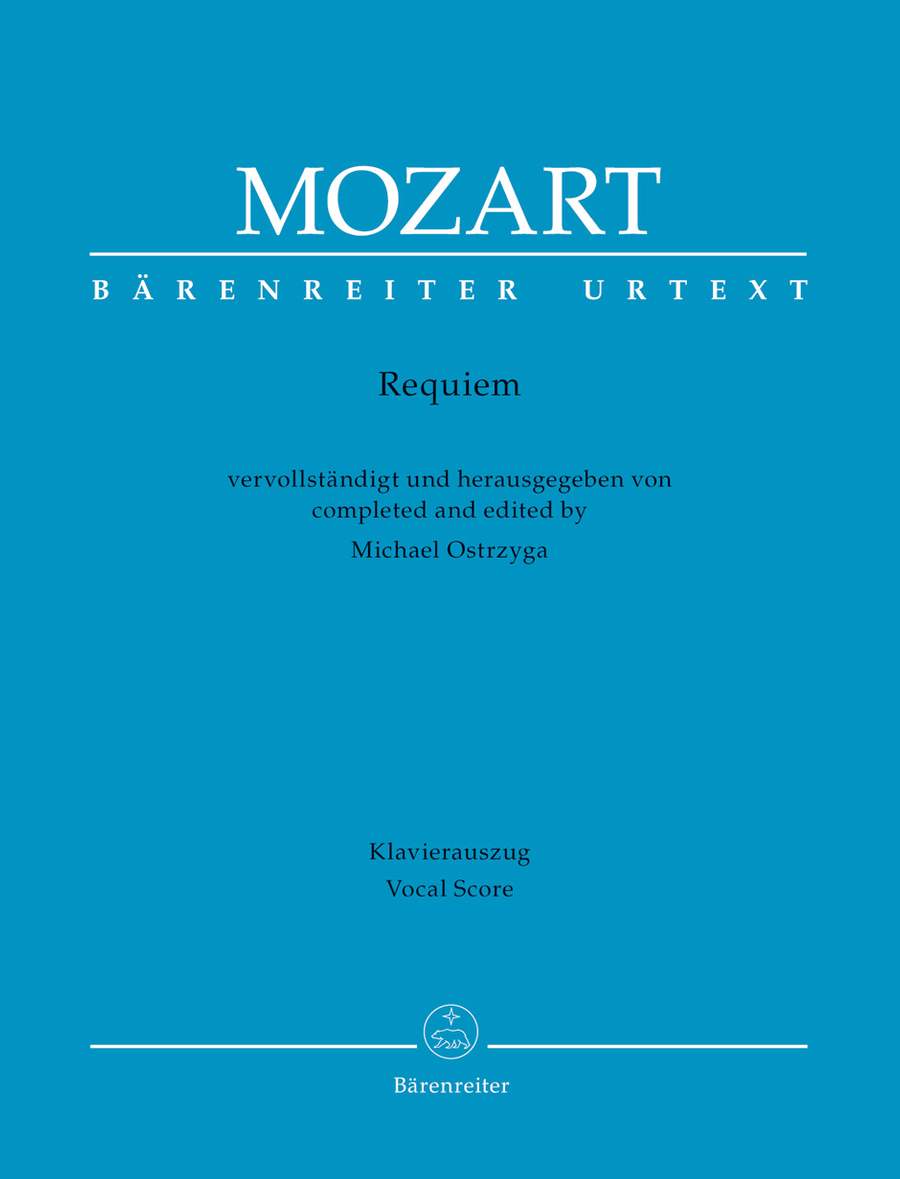 Mozart: Requiem (K626) (Ostrzyga completion) published by Barenreiter Urtext - Vocal Score