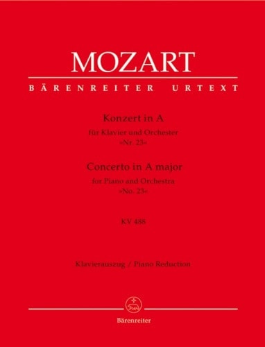 Mozart: Concerto No. 23 in A K488 for 2 Pianos published by Barenreiter