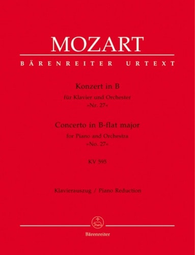 Mozart: Concerto No 27 in Bb K595 for 2 Pianos published by Barenreiter