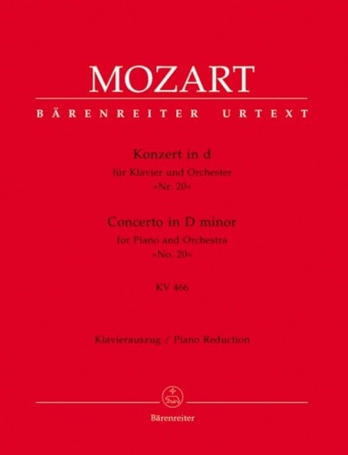 Mozart: Concerto No. 20 in D minor KV466 for 2 Pianos published by Barenreiter