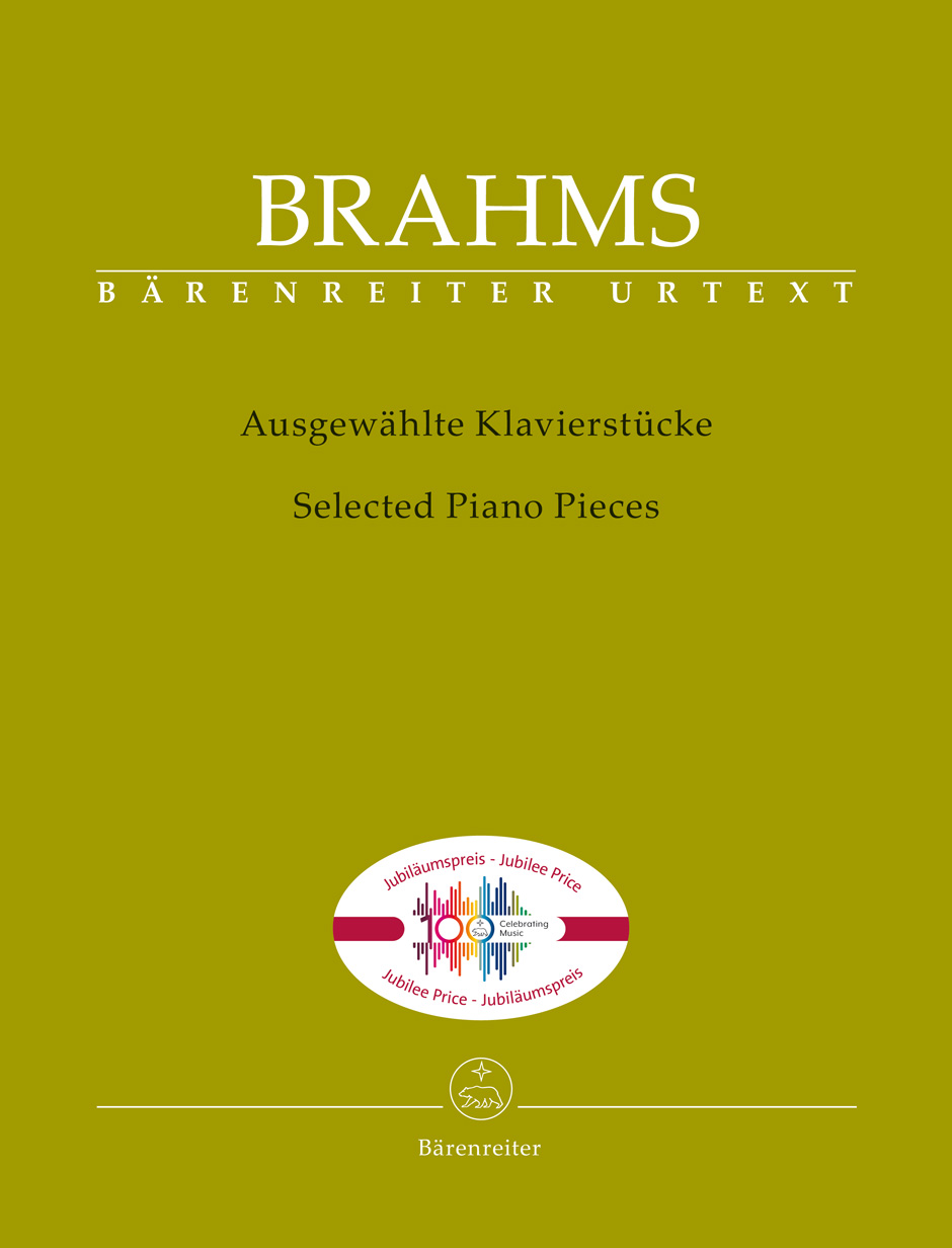 Brahms: Selected Piano Pieces published by Barenreiter