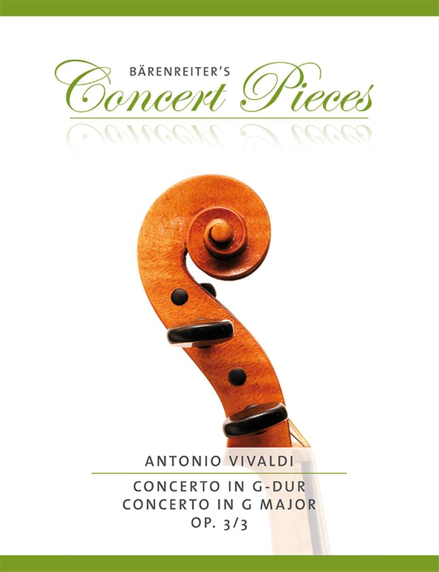 Vivaldi: Concerto G major Opus 3/3 RV310 published by Barenreiter