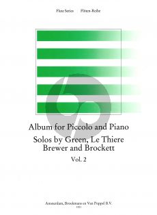 Album for Piccolo & Piano Volume 2 published by Broekmans
