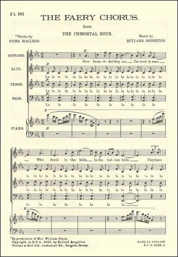 Boughton: Faery Chorus from The Immortal Hour SATB published by Stainer & Bell