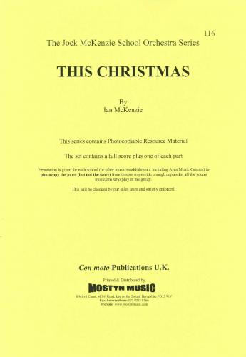 McKenzie: This Christmas for School Orchestra published by Con Moto