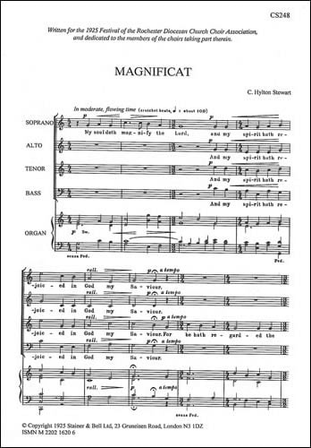 Stewart: Magnificat & Nunc Dimittis in C SATB published by Stainer and Bell