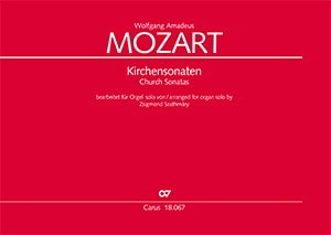 Mozart: 17 Church Sonatas for Organ published by Carus Verlag