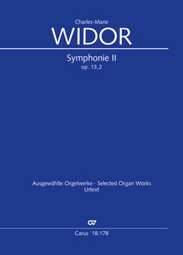 Widor: Symphonie No. 2 Opus 13 for Organ published by Carus Verlag