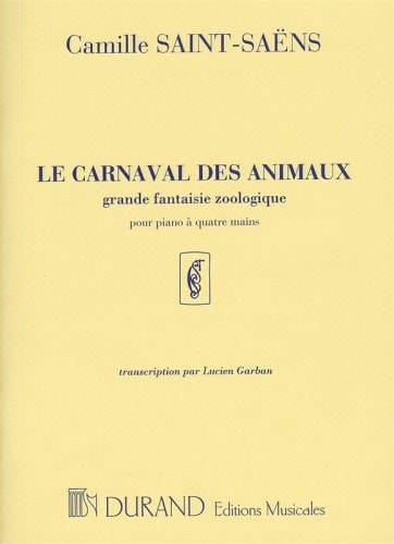 Saint-Saens: Carnival of Animals for Piano Duet published by Durand