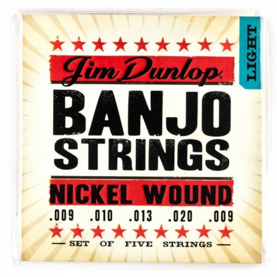 Dunlop Nickel Wound 5 String Banjo Set - Light (DJN0920)