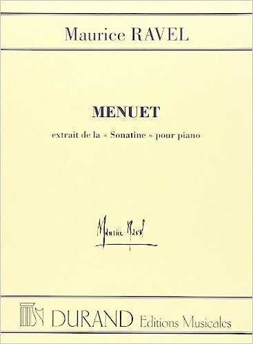Ravel: Menuet from Sonatine for Piano published by Durand