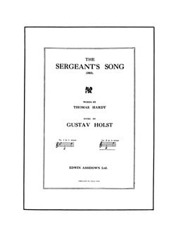 Holst: Sergeants Song in A Minor published by Ashdown