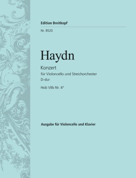 Haydn: Concerto in D Hob VIIb:4 for Cello published by Breitkopf