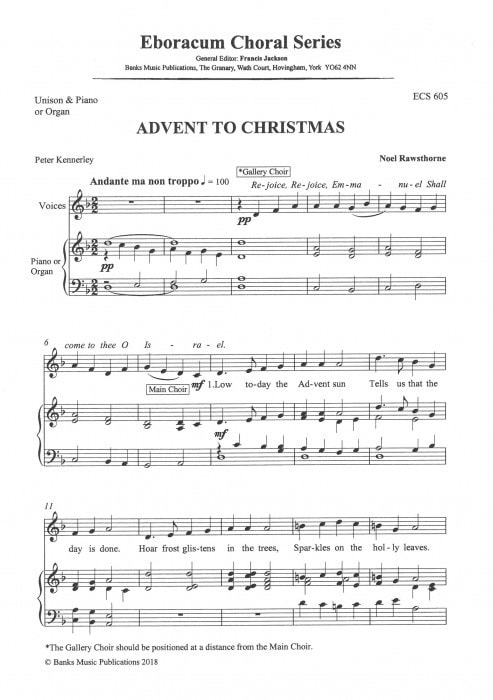 Rawsthorne: Advent to Christmas (Unison) published by Eboracum