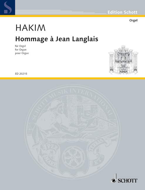 Hakim: Hommage a Jean Langlais for Organ published by Schott