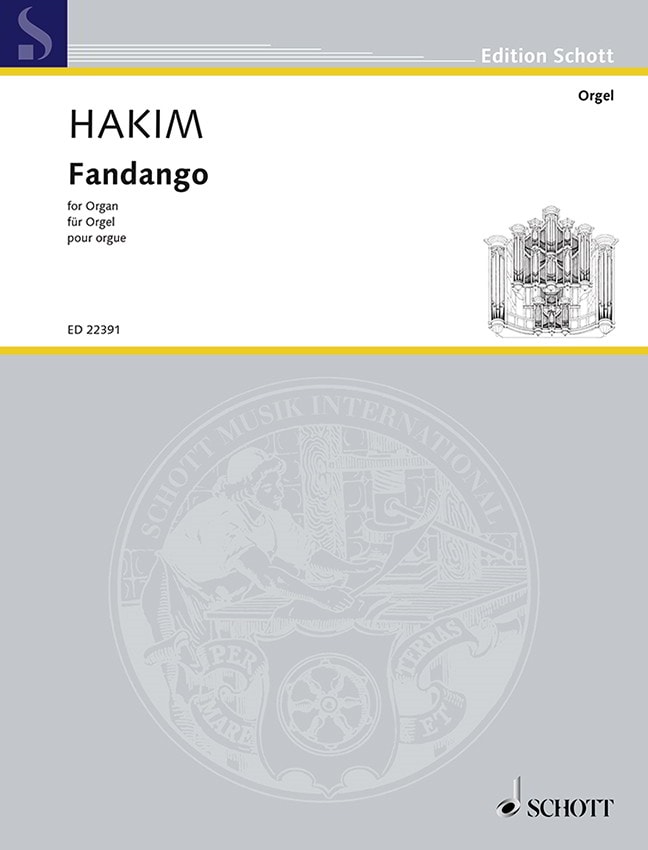 Hakim: Fandango for Organ published by Schott