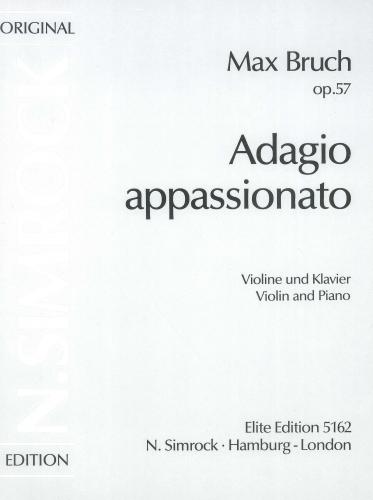 Bruch: Adagio appassionato Opus 57 for Violin published by Simrock