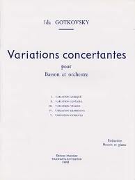 Gotkovsky: Variations Concertantes for Bassoon published by EMT