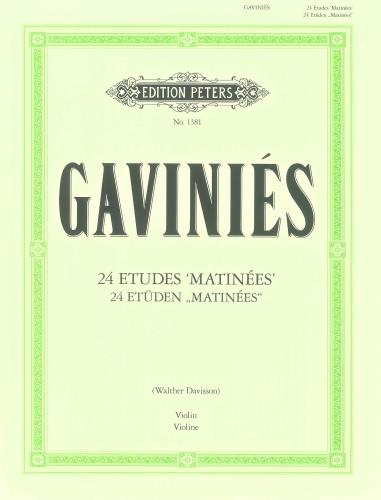 Gavinis: 24 Etudes for Violin published by Peters