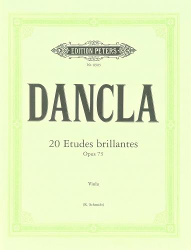 Dancla: 20 Etudes brillantes Opus 73 for Viola published by Peters