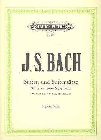 Bach: Suites & Suite Movements for Piano published by Peters