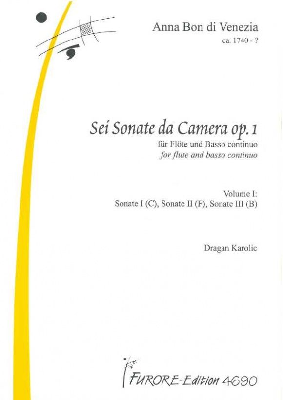 Anna di Venezia: Fltensonaten Opus 1 (1756) for Flute published by Furore