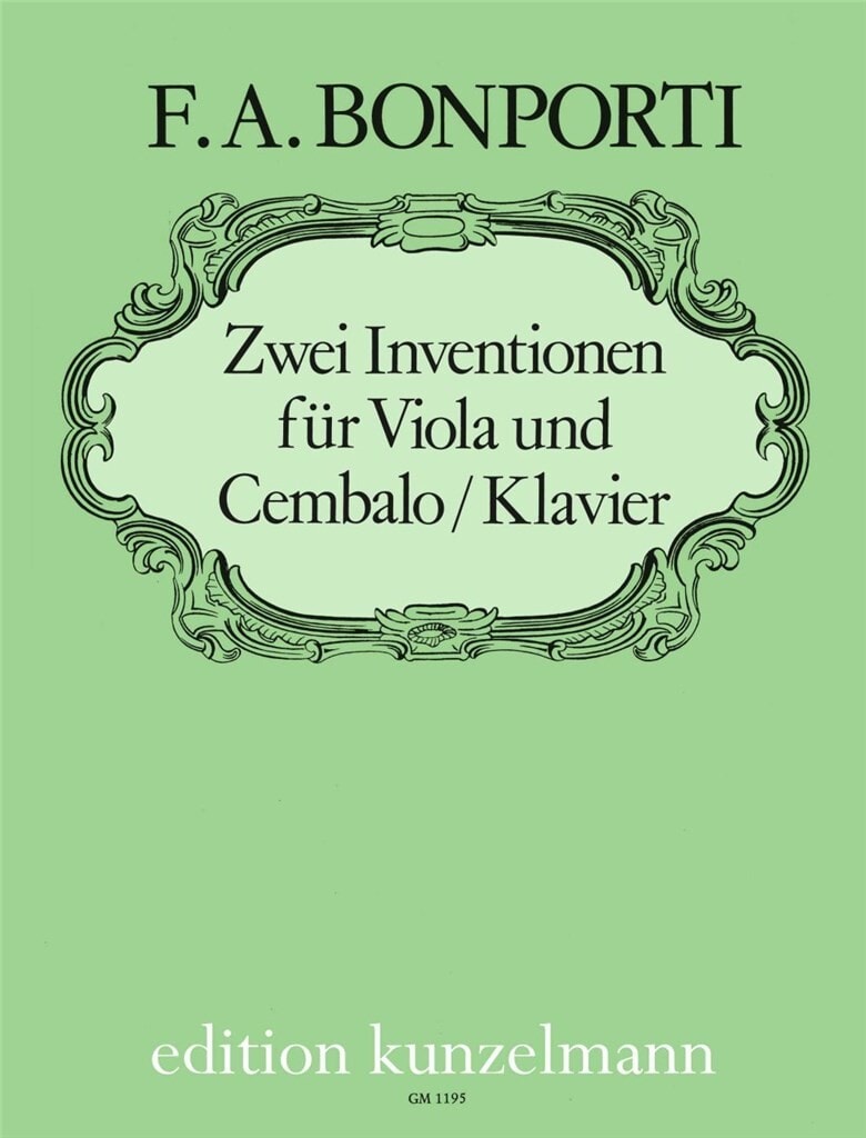 Bonporti: Two Inventions for Viola published by Kunzelmann