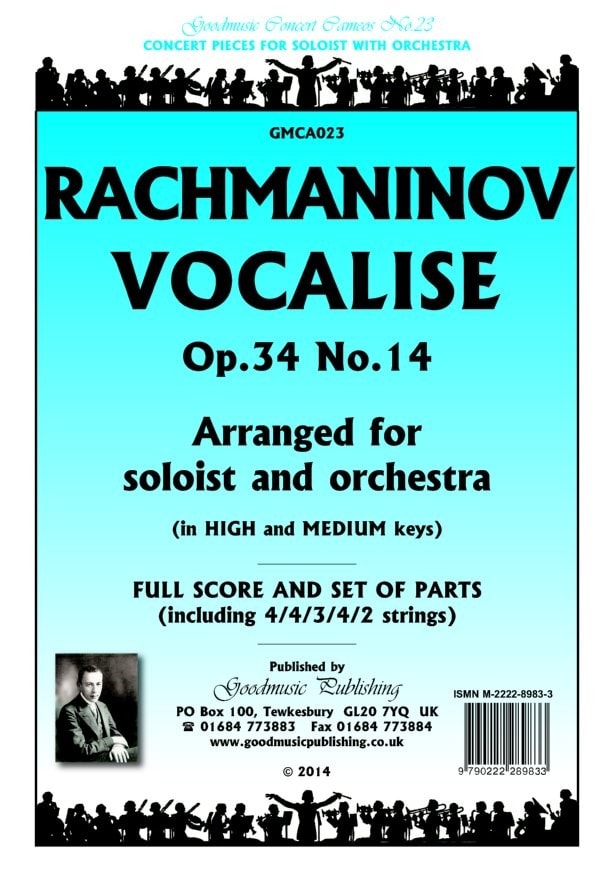 Rachmaninov: Vocalise solo+orch Orchestral Set published by Goodmusic