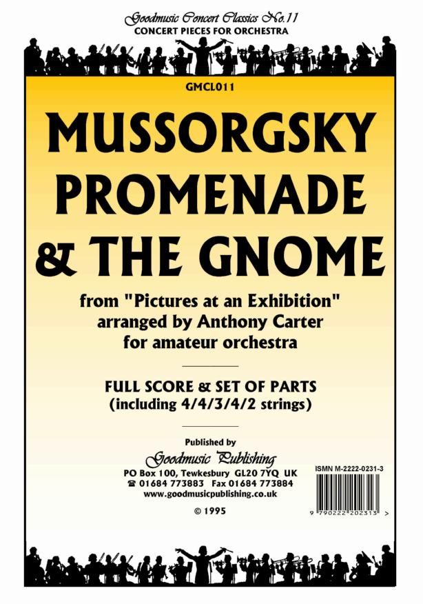 Mussorgsky: Promenade & the Gnome (Carter) Orchestral Set published by Goodmusic