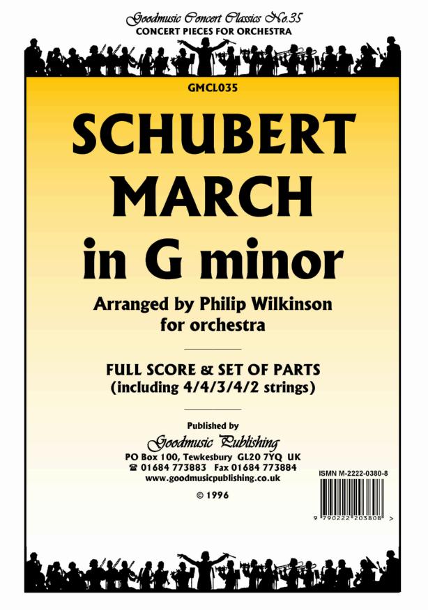 Schubert: March in G Minor (Wilkinson) Orchestral Set published by Goodmusic