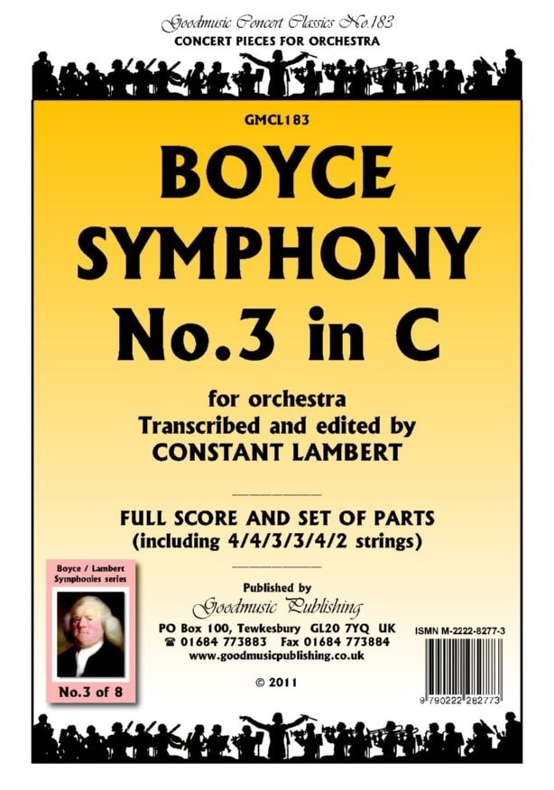 Boyce: Symphony No.3 (Lambert) Orchestral Set published by Goodmusic