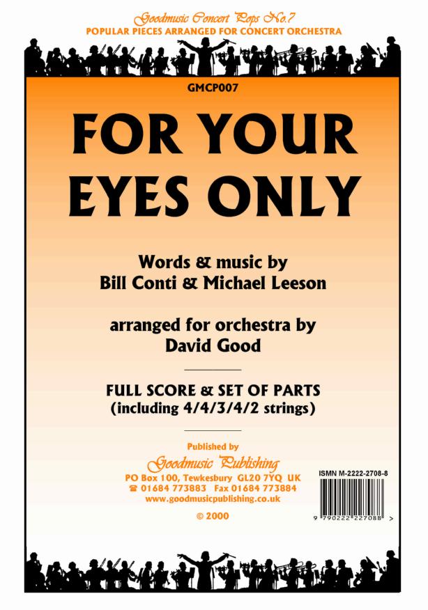 Conti/Leeson: For Your Eyes Only (arr.Good) Orchestral Set published by Goodmusic