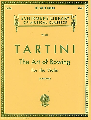 Tartini: The Art Of Bowing For The Violin published by Schirmer