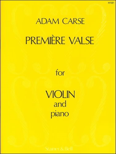Carse: Premire Valse for Violin published by Stainer & Bell