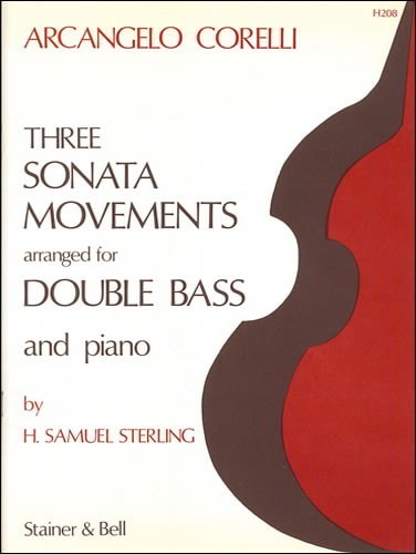 Corelli: Three Sonata Movements for Double Bass and Piano published by Stainer & Bell
