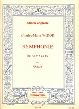 Widor: Symphonie No. 5 Opus 42/1 for Organ published by Hamelle