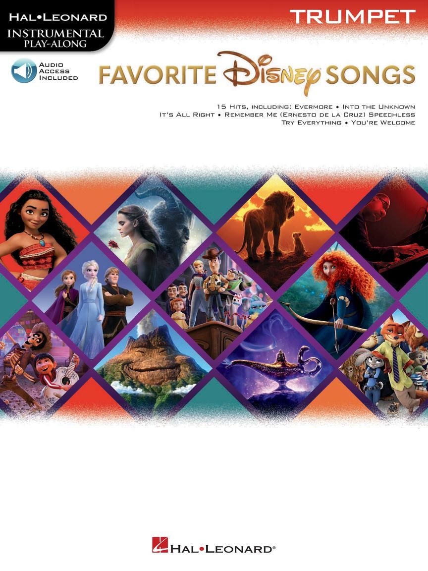 Favorite Disney Songs - Trumpet published by Hal Leonard (Book/Online Audio)
