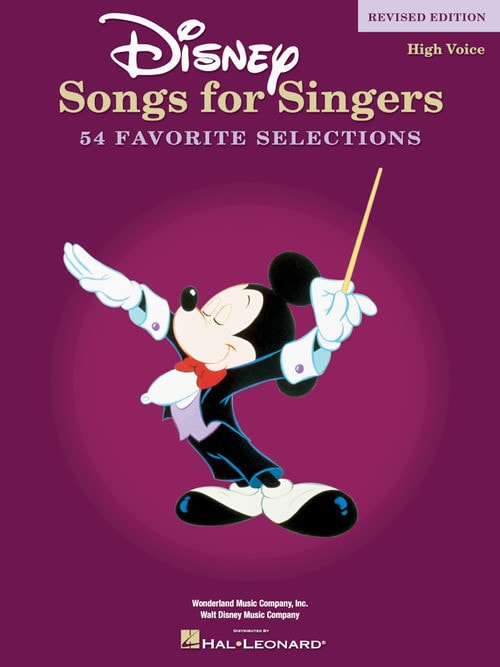 Disney Songs for Singers: High Voice published by Hal Leonard