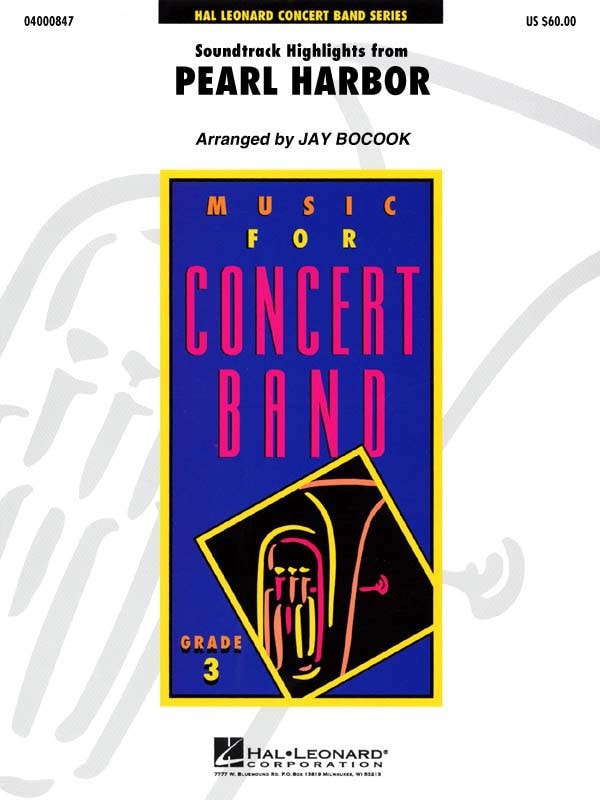 Pearl Harbor Soundtrack Highlights for Concert Band published by Hal Leonard - Set (Score & Parts)
