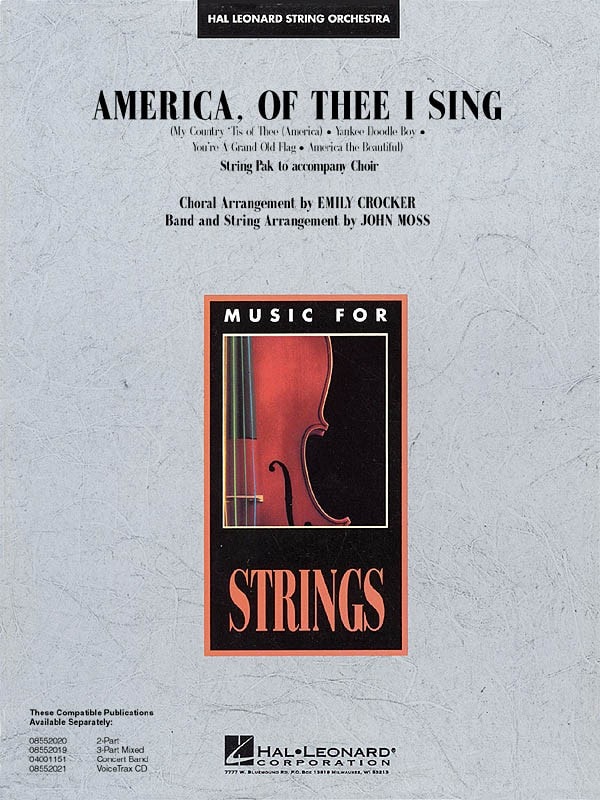 America, of Thee I Sing for String Orchestra published by Hal Leonard - Set (Score & Parts)