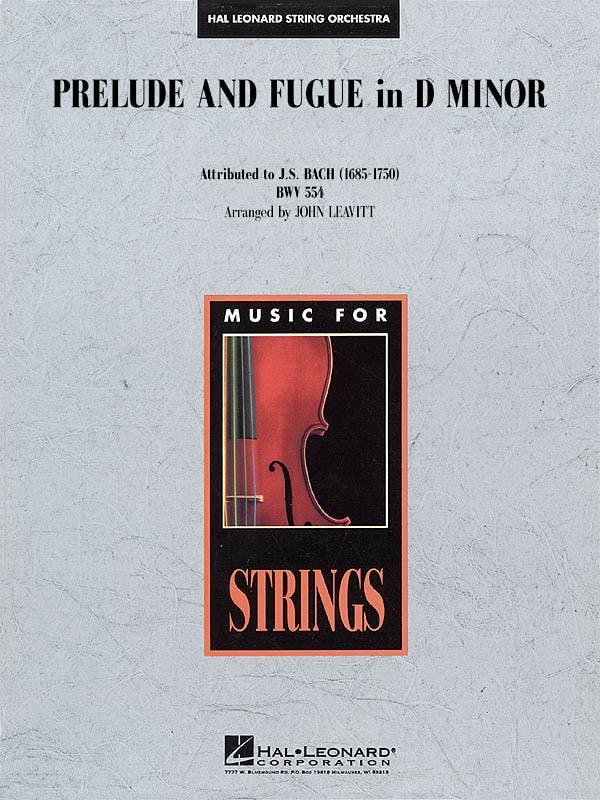 Prelude and Fugue In D Minor for Violin published by Hal Leonard - Set (Score & Parts)