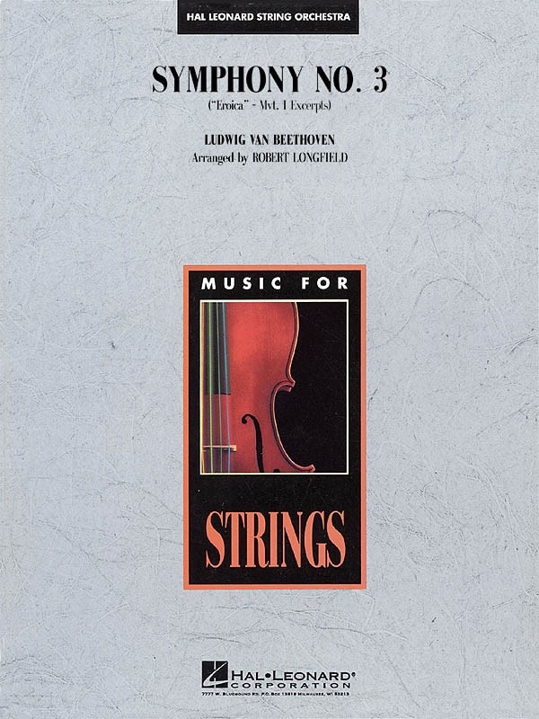 Symphony No.3 (Eroica - Mvt. 1 Excerpts) for Orchestra published by Hal Leonard - Set (Score & Parts)