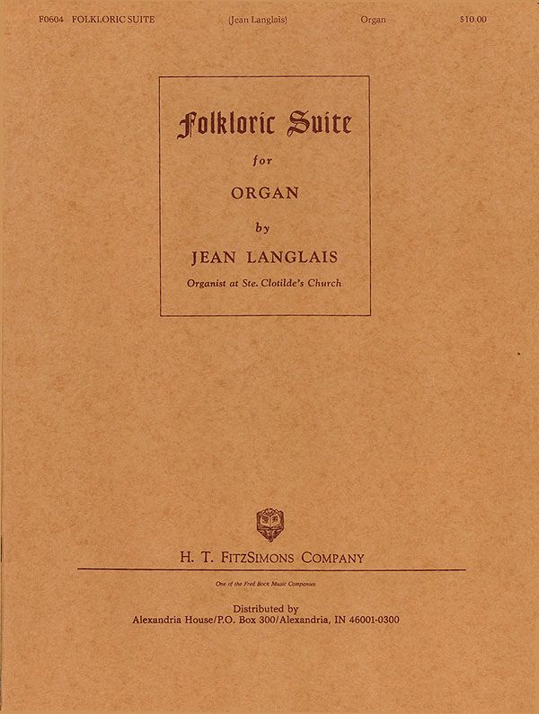 Langlais: Folkloric Suite for Organ published by Hal Leonard