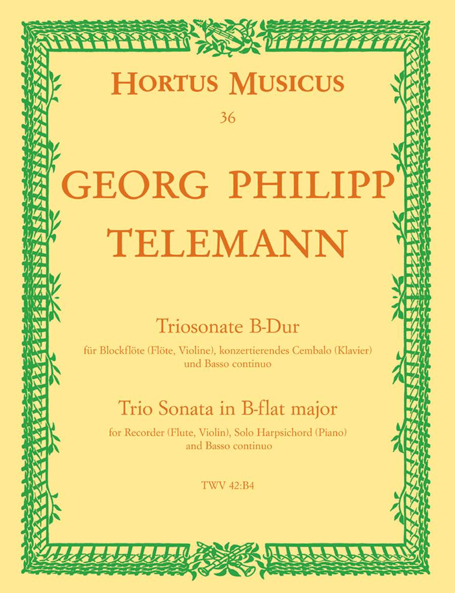 Telemann: Trio Sonata in Bb major TWV42:B4 published by Barenreiter