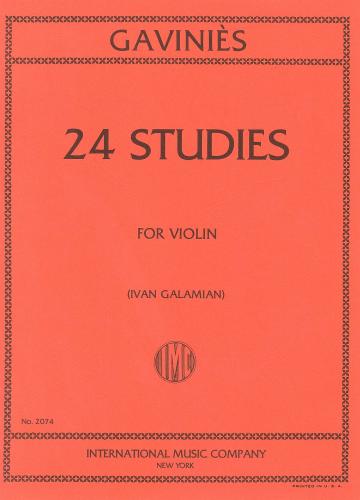 Gavinis: 24 Etudes for Violin published by IMC